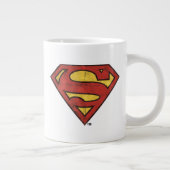 Superman S-Shield | Grunge Black Kontur Logo Jumbo-Tasse (Rechts)