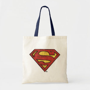 Superman S-Shield   Grunge Black Kontur Logo Tragetasche