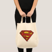 Superman S-Shield | Grunge Black Kontur Logo Tragetasche (Vorderseite (Produkt))
