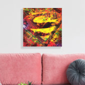 Superman S-Shield | Grunge-Logo Leinwanddruck (Insitu (Wohnzimmer))