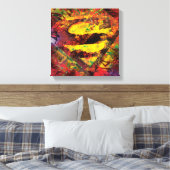 Superman S-Shield | Grunge-Logo Leinwanddruck (Insitu (Schlafzimmer))