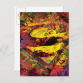 Superman S-Shield | Grunge-Logo Postkarte (Vorne/Hinten)