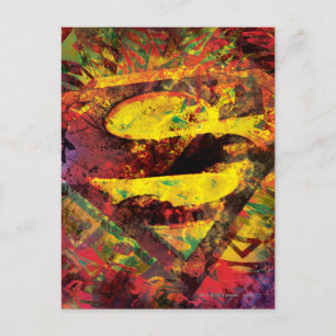 Superman S-Shield   Grunge-Logo Postkarte
