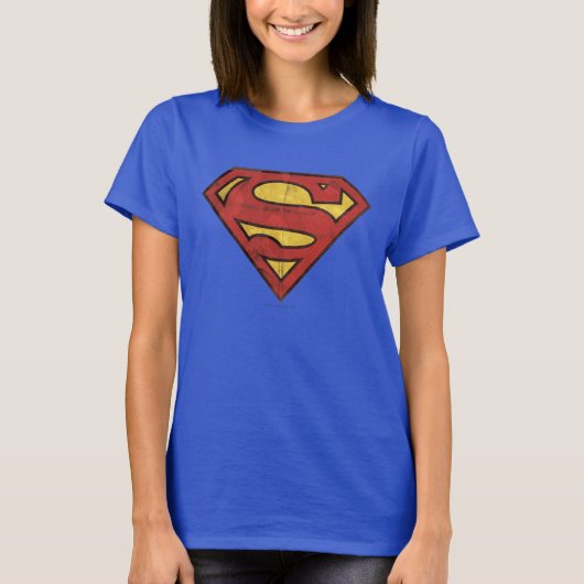 Superman S-Shield | Grunge-Logo T-Shirt (Vorderseite)
