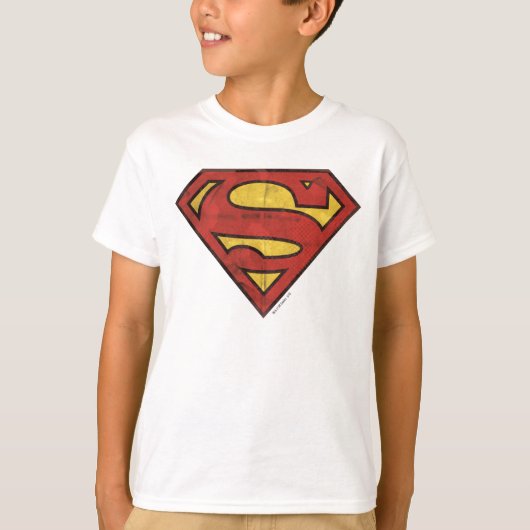Superman S-Shield | Grunge-Logo T-Shirt (Vorderseite)