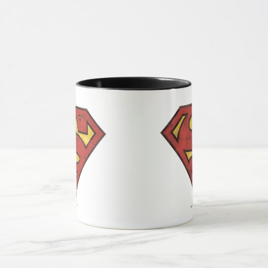 Superman S-Shield | Grunge-Logo Tasse (Zentrum)