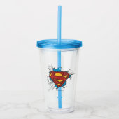 Superman S-Shield | In Clouds Logo Acryltrinkbecher (Vorderseite)
