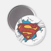 Superman S-Shield | In Clouds Logo Magnet (Vorderseite/Rückseite)