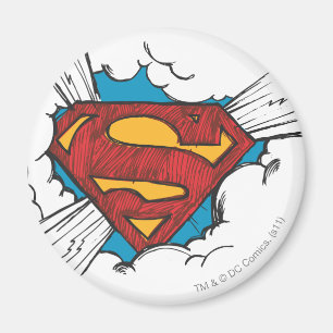 Superman S-Shield   In Clouds Logo Magnet