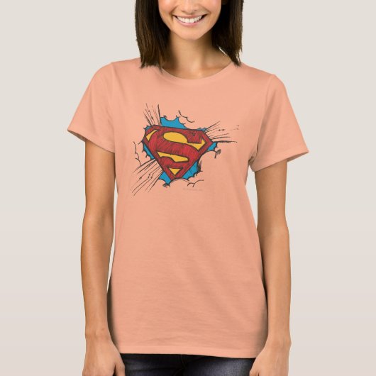 Superman S-Shield | In Clouds Logo T-Shirt (Vorderseite)