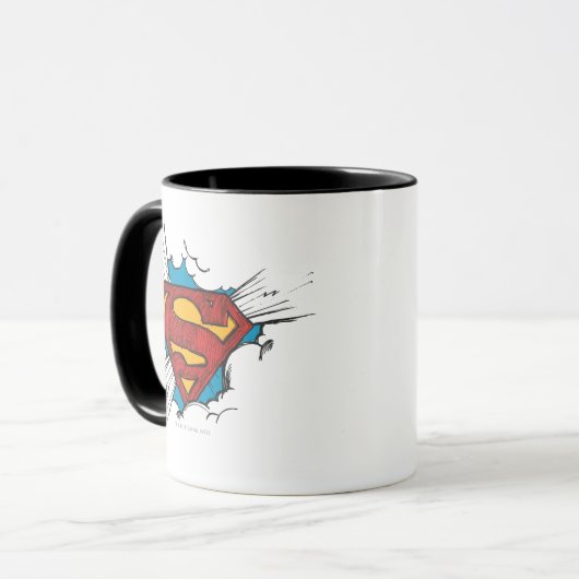 Superman S-Shield | In Clouds Logo Tasse (Vorderseite Links)