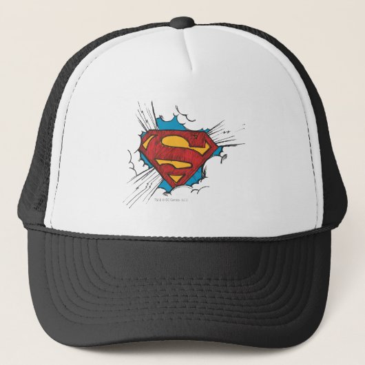 Superman S-Shield | In Clouds Logo Truckerkappe (Vorderseite)