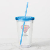Superman S-Shield | Klassisches Logo Acryltrinkbecher (Rückseite)