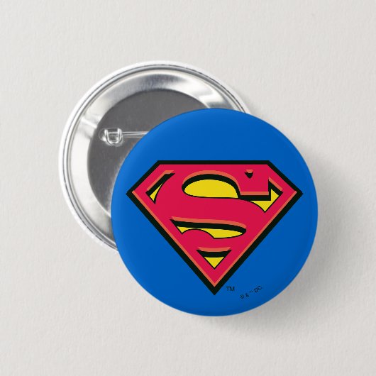 Superman S-Shield | Klassisches Logo Button (Vorne & Hinten)
