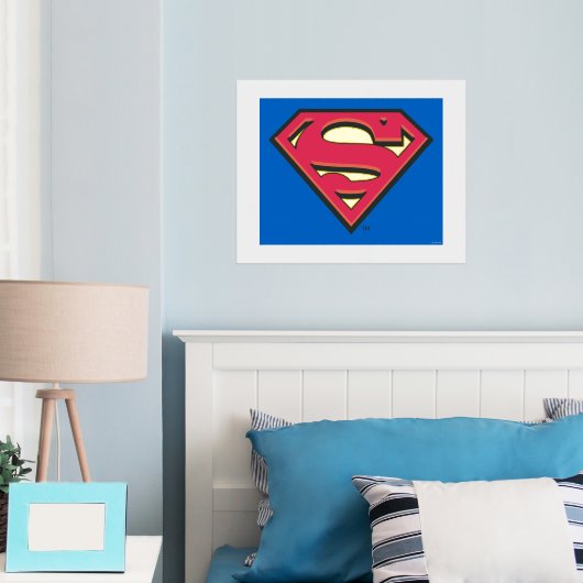 Superman S-Shield | Klassisches Logo Foliendrucke (In Situ (Schlafzimmer))