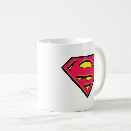 Superman S-Shield | Klassisches Logo Kaffeetasse (VorderseiteRechts)
