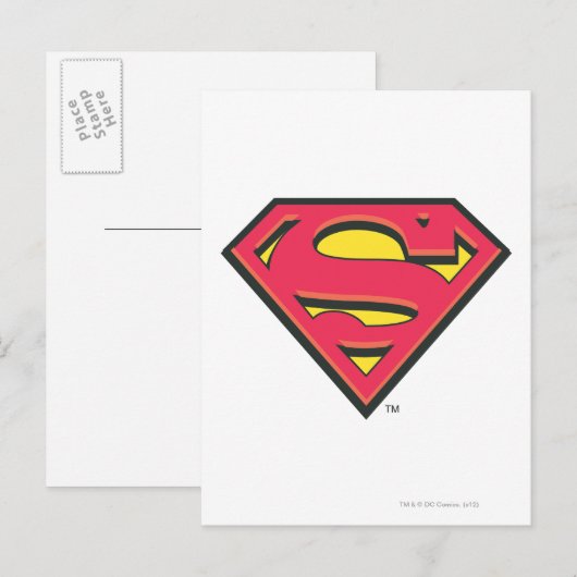 Superman S-Shield | Klassisches Logo Postkarte (Vorne/Hinten)
