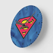 Superman S-Shield | Klassisches Logo Runde Wanduhr (Winkel)