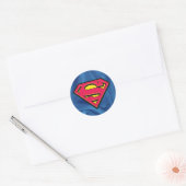 Superman S-Shield | Klassisches Logo Runder Aufkleber (Umschlag)