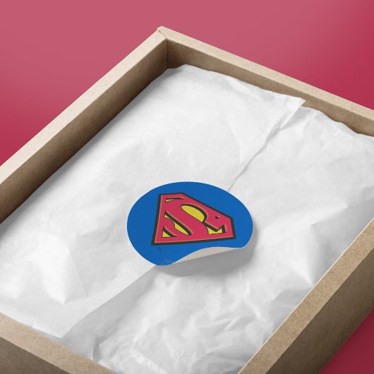 Superman S-Shield | Klassisches Logo Runder Aufkleber