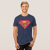 Superman S-Shield | Klassisches Logo Tri-Blend Shirt (Vorderseite voll)