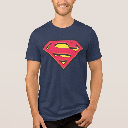 Superman S-Shield | Klassisches Logo Tri-Blend Shirt (Vorderseite)