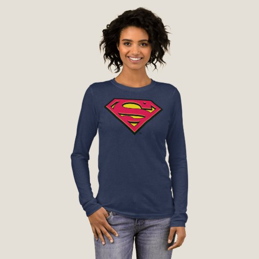 Superman S-Shield | Klassisches Logo Tri-Blend Shirt (Volle Vorderseite)