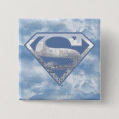 Superman S-Shield | Light Blue City Logo Button (Vorderseite)