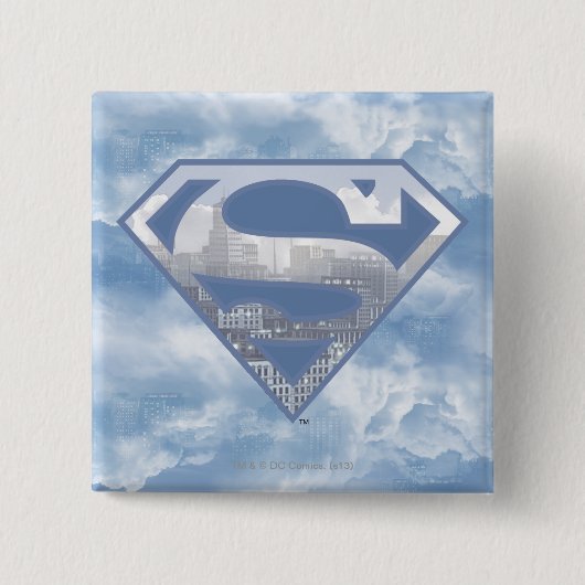 Superman S-Shield | Light Blue City Logo Button (Vorderseite)