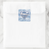 Superman S-Shield | Light Blue City Logo Quadratischer Aufkleber (Tasche)