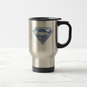 Superman S-Shield Light Blue City Logo Reisebecher