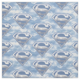 Superman S-Shield Light Blue City Logo Stoff