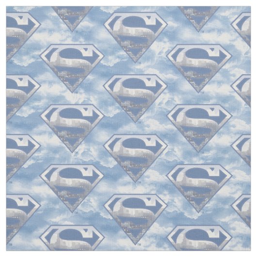 Superman S-Shield | Light Blue City Logo Stoff (Muster)