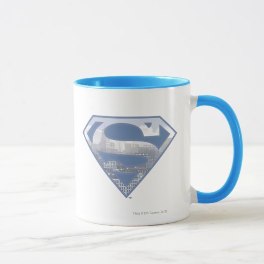Superman S-Shield | Light Blue City Logo Tasse (Rechts)