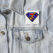 Superman S-Shield | Lila Airbrush-Logo Button (Beispiel)