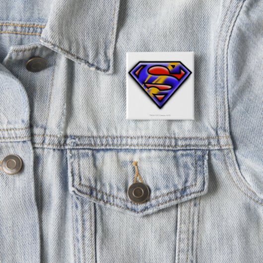 Superman S-Shield | Lila Airbrush-Logo Button (Beispiel)