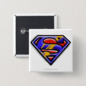 Superman S-Shield | Lila Airbrush-Logo Button (Vorne & Hinten)