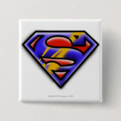 Superman S-Shield | Lila Airbrush-Logo Button (Vorderseite)