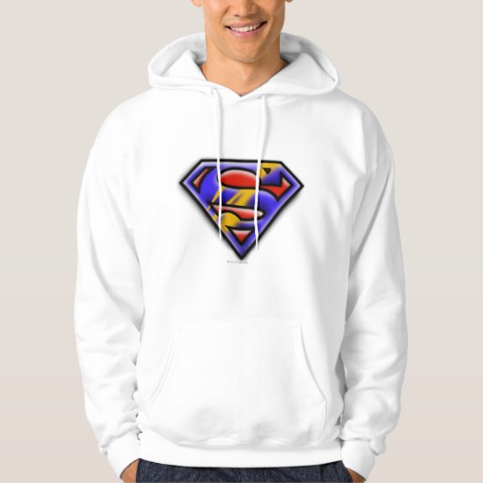 Superman S-Shield | Lila Airbrush-Logo Hoodie (Vorderseite)