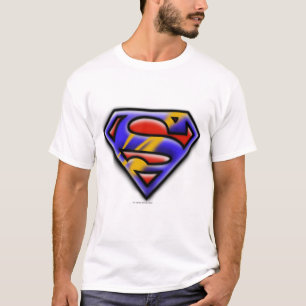 Superman S-Shield   Lila Airbrush-Logo T-Shirt