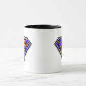 Superman S-Shield | Lila Airbrush-Logo Tasse (Zentrum)