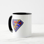 Superman S-Shield | Lila Airbrush-Logo Tasse (Vorderseite Links)