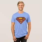 Superman S-Shield | Logo für ausgeblendete Punkte Tri-Blend Shirt (Vorderseite voll)