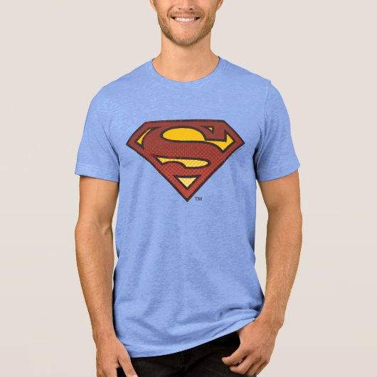 Superman S-Shield | Logo für ausgeblendete Punkte Tri-Blend Shirt (Vorderseite)