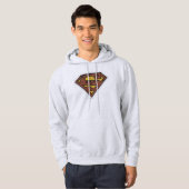 Superman S-Shield | Logo in der Zeitung Hoodie (Vorne ganz)