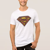 Superman S-Shield | Logo in der Zeitung Tri-Blend Shirt (Vorderseite)
