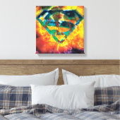 Superman S-Shield | Logo mit Friedensstempel Leinwanddruck (Insitu (Schlafzimmer))