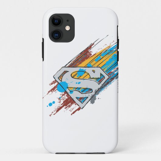 Superman S-Shield | Paint Streaks Logo Case-Mate iPhone Hülle (Rückseite)