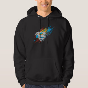 Superman S-Shield   Paint Streaks Logo Hoodie