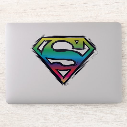 Superman S-Shield | Rainbow-Logo Aufkleber (Computer)